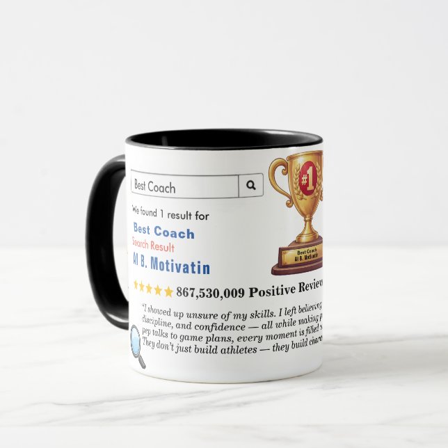 Funny Custom Best Coach Mug (Front Left)