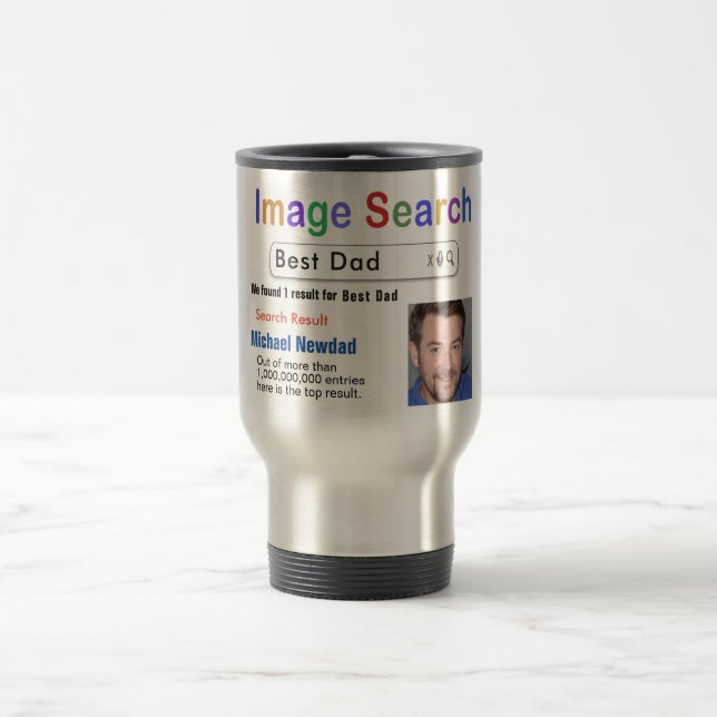 Funny Custom Best Dad Search Gift Mug (Center)
