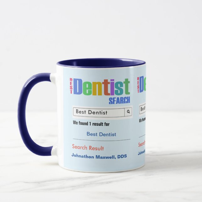 Funny Custom Best Dentist Gift Mug (Left)