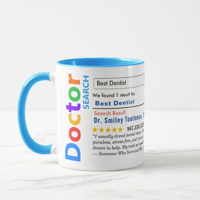 Funny Custom Best Dentist Mug (Left)