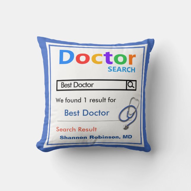 Funny Custom Best Doctor Gift Cushion (Front)