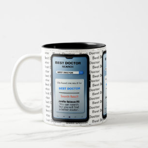 Funny Custom Best Doctor Gift Two-Tone Coffee Mug