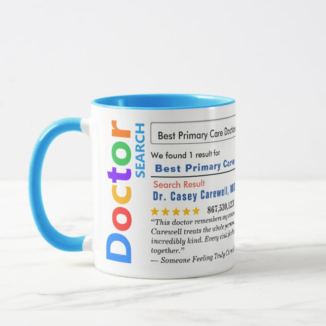 Funny Custom Best Doctor Mug (Left)