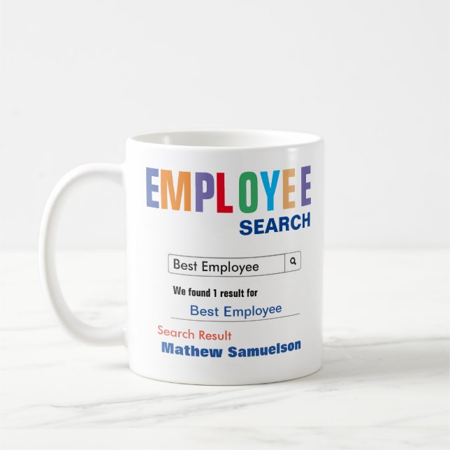 Funny Custom Best Employee Gift Coffee Mug (Left)