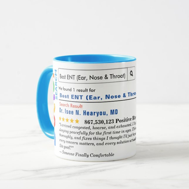 Funny Custom Best ENT (Ear, Nose & Throat) Mug (Front Left)