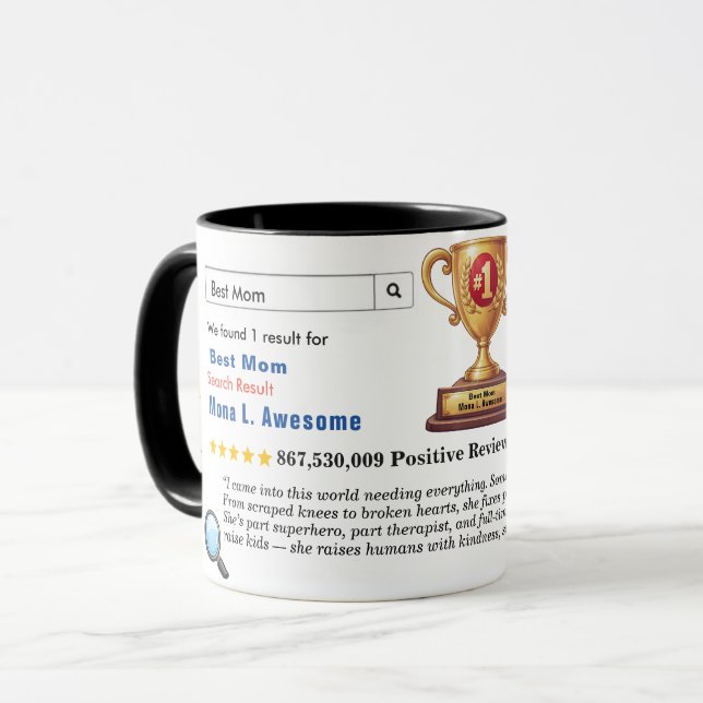 Funny Custom Best Mom Mug (Front Left)