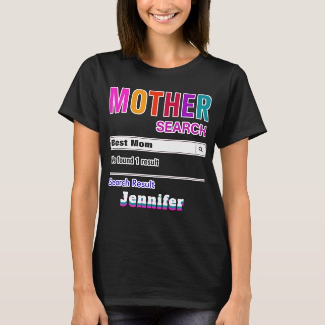 Funny Custom Best Mum Gift T-Shirt (Front)