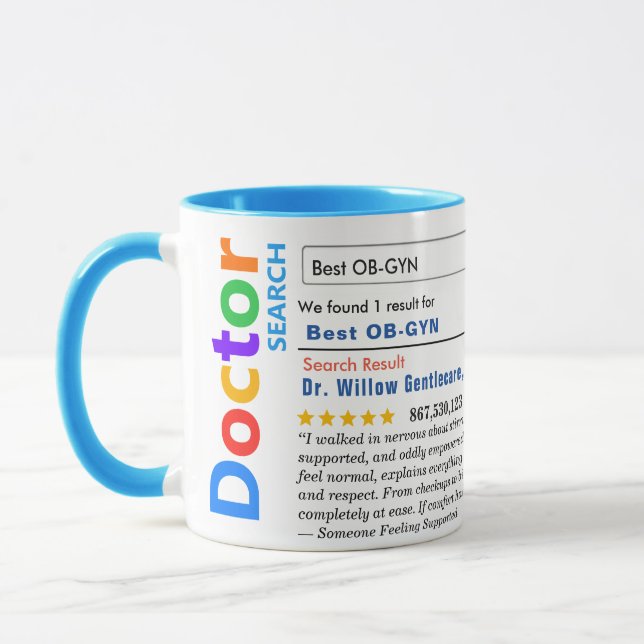 Funny Custom Best OBGYN Specialist Mug (Left)