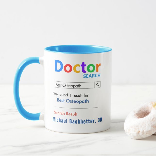 Funny Custom Best Osteopath Mug (With Donut)
