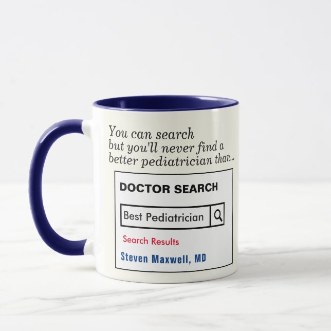 Funny Custom Best Paediatrician Gift Mug (Left)