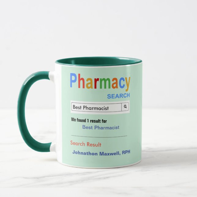 Funny Custom Best Pharmacist Gift Mug (Left)