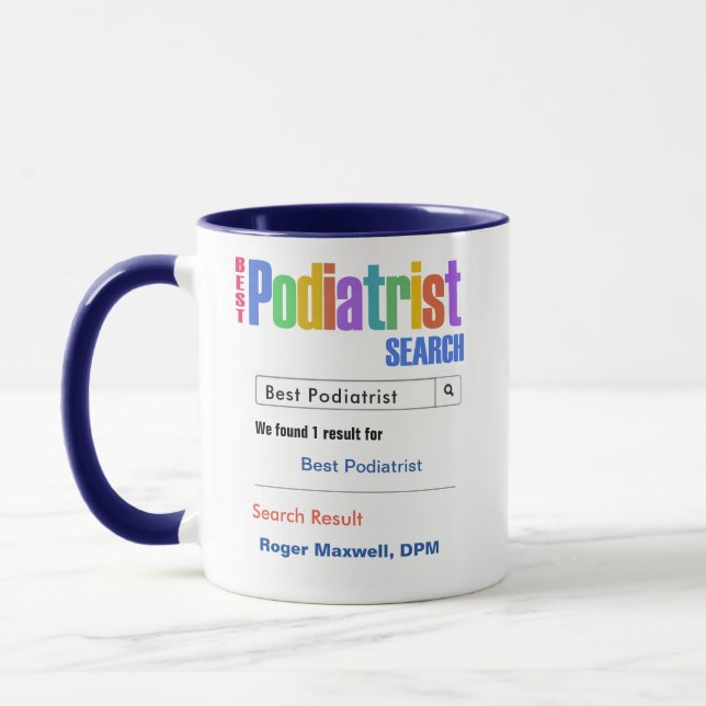 Funny Custom Best Podiatrist Gift Mug (Left)