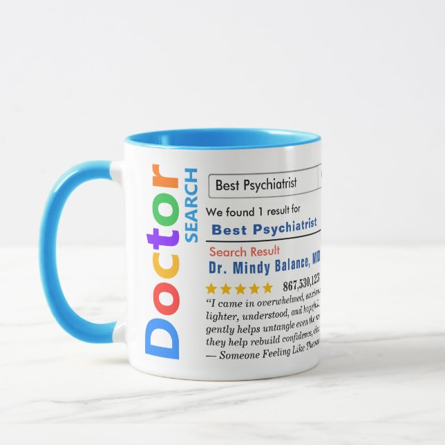 Funny Custom Best Psychiatrist Mug (Left)