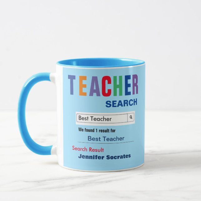 Funny Custom Best Teacher Gift Mug (Left)