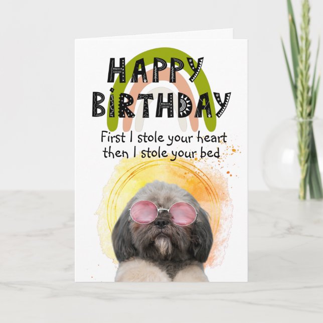Funny custom birthday card from your dog  (Front)