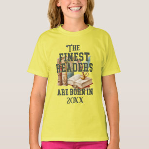 Funny Custom Book Lover Birth Year Birthday T-Shirt