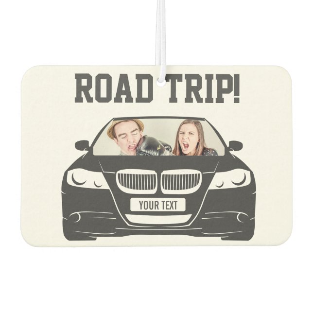 Funny Custom Car Photo Road Trip Car Air Freshener (Front)