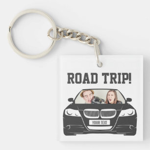 Funny Custom Car Photo Road Trip Key Ring