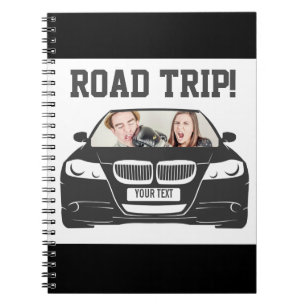 Funny Custom Car Photo Road Trip Notebook