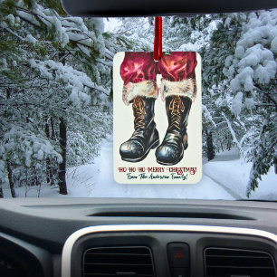 Funny Custom Christmas Family Name Santa Car Air Freshener