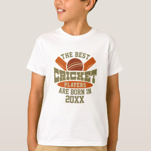 Funny Custom Cricket Birthday Birth Day Name  T-Shirt