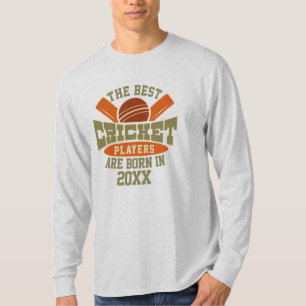 Funny Custom Cricket Birthday Birth Day Name T-Shirt