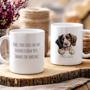 Funny custom dog appreciation message, Dog dad  Mug
