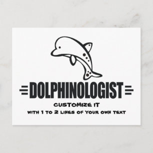 Funny Custom Dolphins Postcard