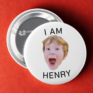 Funny Custom Face Button Birthday Party Matching 