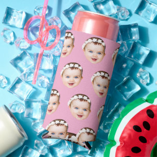 Funny Custom Face Can Cooler, Personalised Picture Seltzer Can Cooler