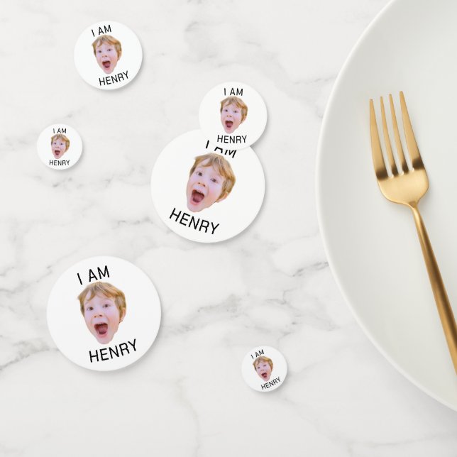 Funny Custom Face Confetti Birthday Party Matching (Group)