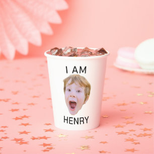 Funny Custom Face Cups Birthday Party Matching