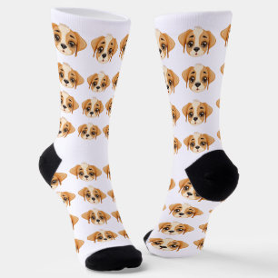 Funny Custom Face Cut Dog Kids Photo Can Cooler Socks