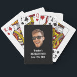 Funny Custom Face Cut Out Photo Bachelor Party Playing Cards<br><div class="desc">Funny custom face cut-out bachelor party poker cards for the groomsmen. Personalised favours with a photo of the soon-to-be groom. To make the image background transparent please click to edit the design and use the "remove background" tool or edit it on any design app and upload a transparent png file....</div>