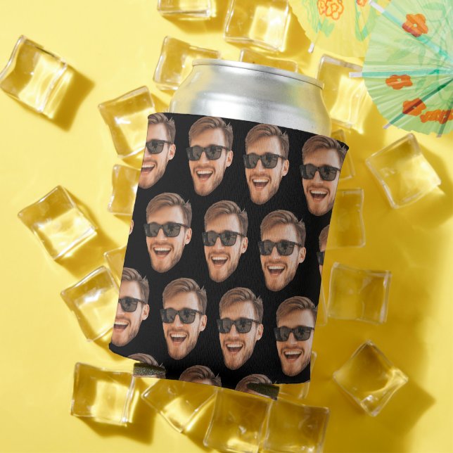 Funny Custom Face Cut Out Photo Can Cooler (In Situ Summer)