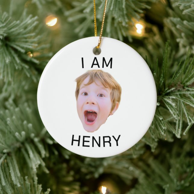 Funny Custom Face Ornament Birthday Party Matching (Tree)