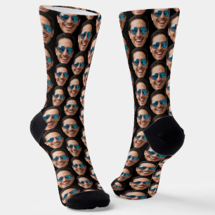 Funny Custom Face Photo Crew  Socks