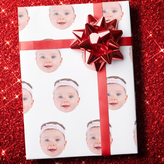 Funny Custom Face Photo Gift Wrap (Creator Uploaded)