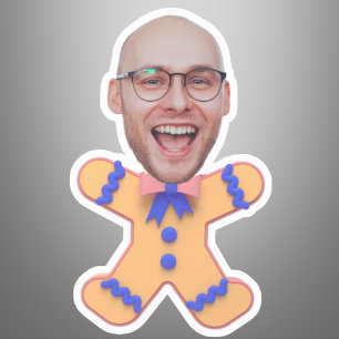 Funny Custom Face Photo Gingerbread Men Christmas