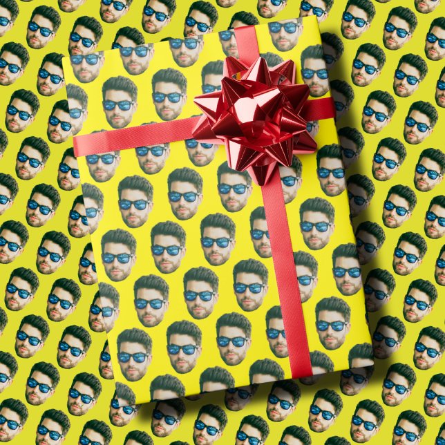 Funny Custom Face Photo Head Wrapping Paper (Creator Uploaded)