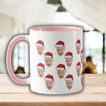 Funny Custom Face Photo Santa Claus Hat Christmas Mug<br><div class="desc">Funny Custom Face baby Photo Santa Claus Hat Christmas, Replace the face of this elf with your favourite photo (make sure to crop as much to the face as possible and use an app to remove the background) and personalise this funny Christmas Holiday mug with your kid, husband, or boyfriend...</div>
