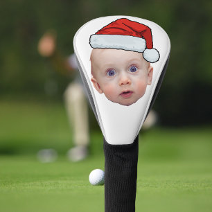 Funny Custom Face Photo Santa Head Christmas Golf Head Cover