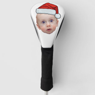 Funny Custom Face Photo Santa Head Christmas Golf Head Cover