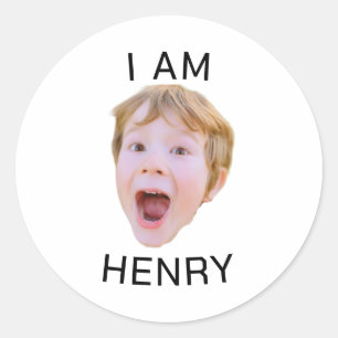 Funny Custom Face Sticker Birthday Party Matching 