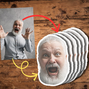 Funny Custom Face Sticker   Face and Photo Grandpa