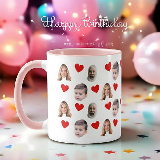 Funny Custom Family Face Photos  Mug