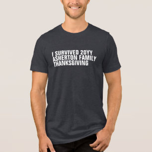 Funny custom family Thanksgiving Tri-Blend Shirt