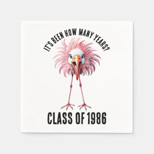 Funny Custom Flamingo School Class Reunion Napkin
