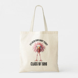 Funny Custom Flamingo School Class Reunion Tote Bag