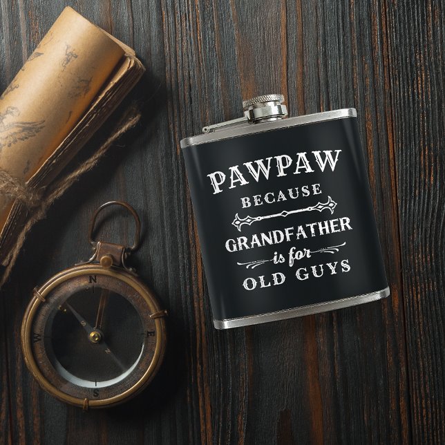 Funny Custom Grandpa Nickname Hip Flask (Creator Uploaded)